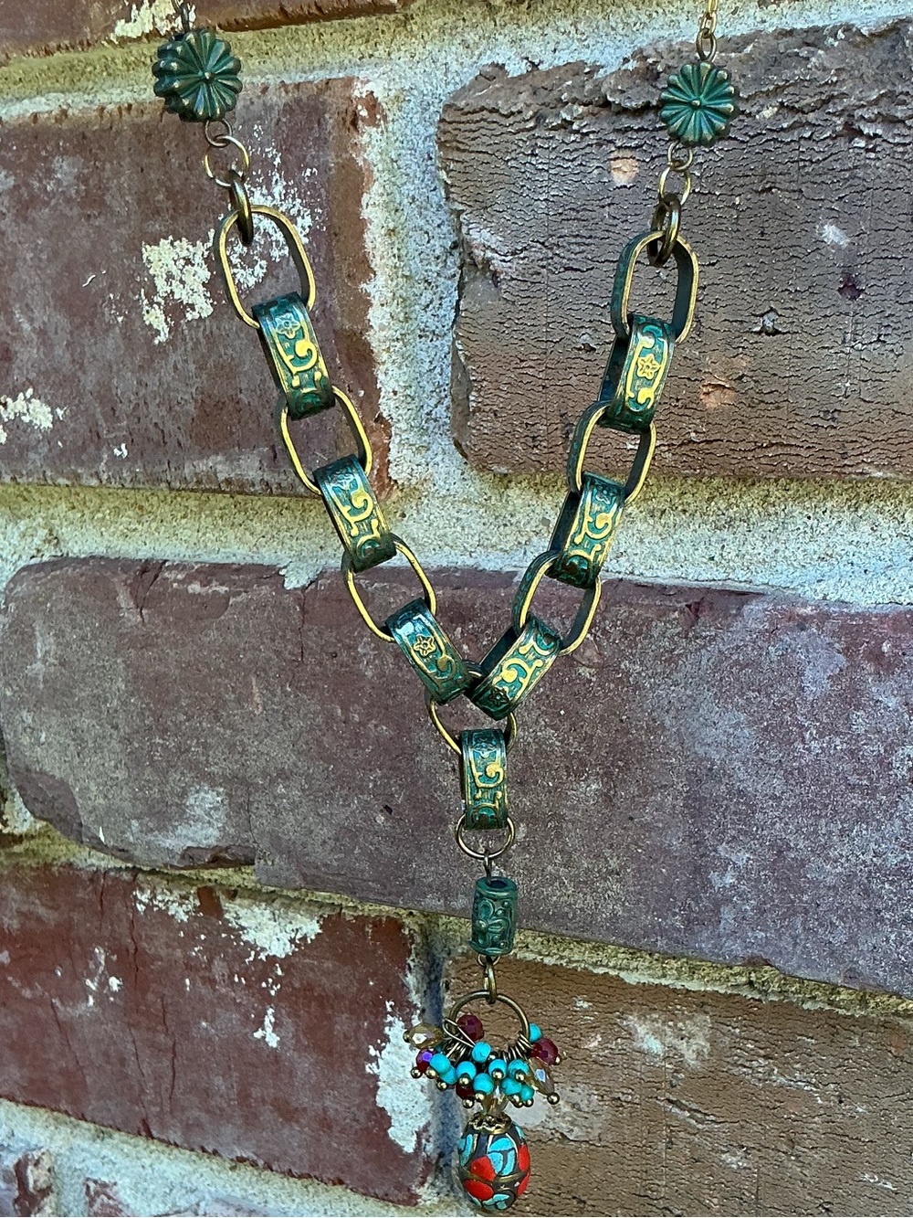 Boho Turquoise Pendant Necklace - Women's Jewelry